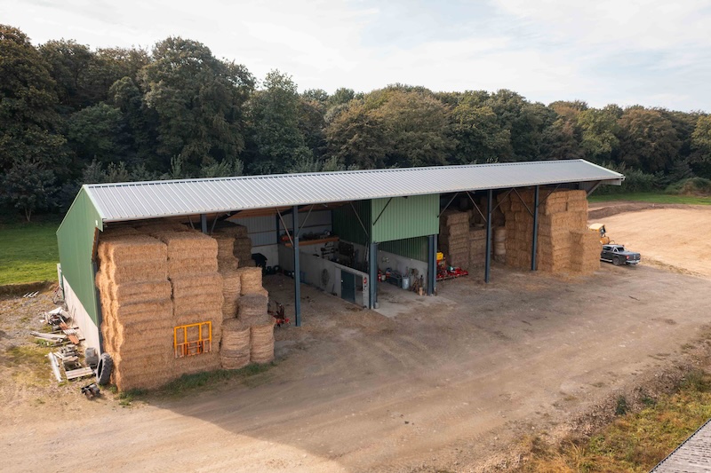 Bâtiment agricole stockage céréales